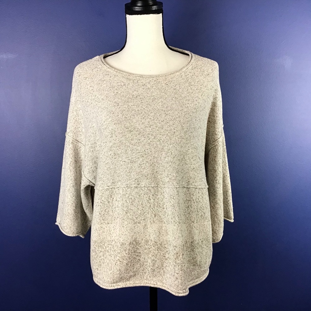 Pure J Jill Drop Sleeve Cotton Sweater